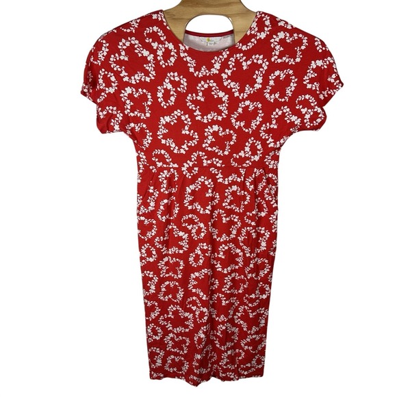 Boden Dresses & Skirts - Boden Vanessa Jersey Midi Dress Womens 10Petite Red Floral‎ Pockets J0125 Resort